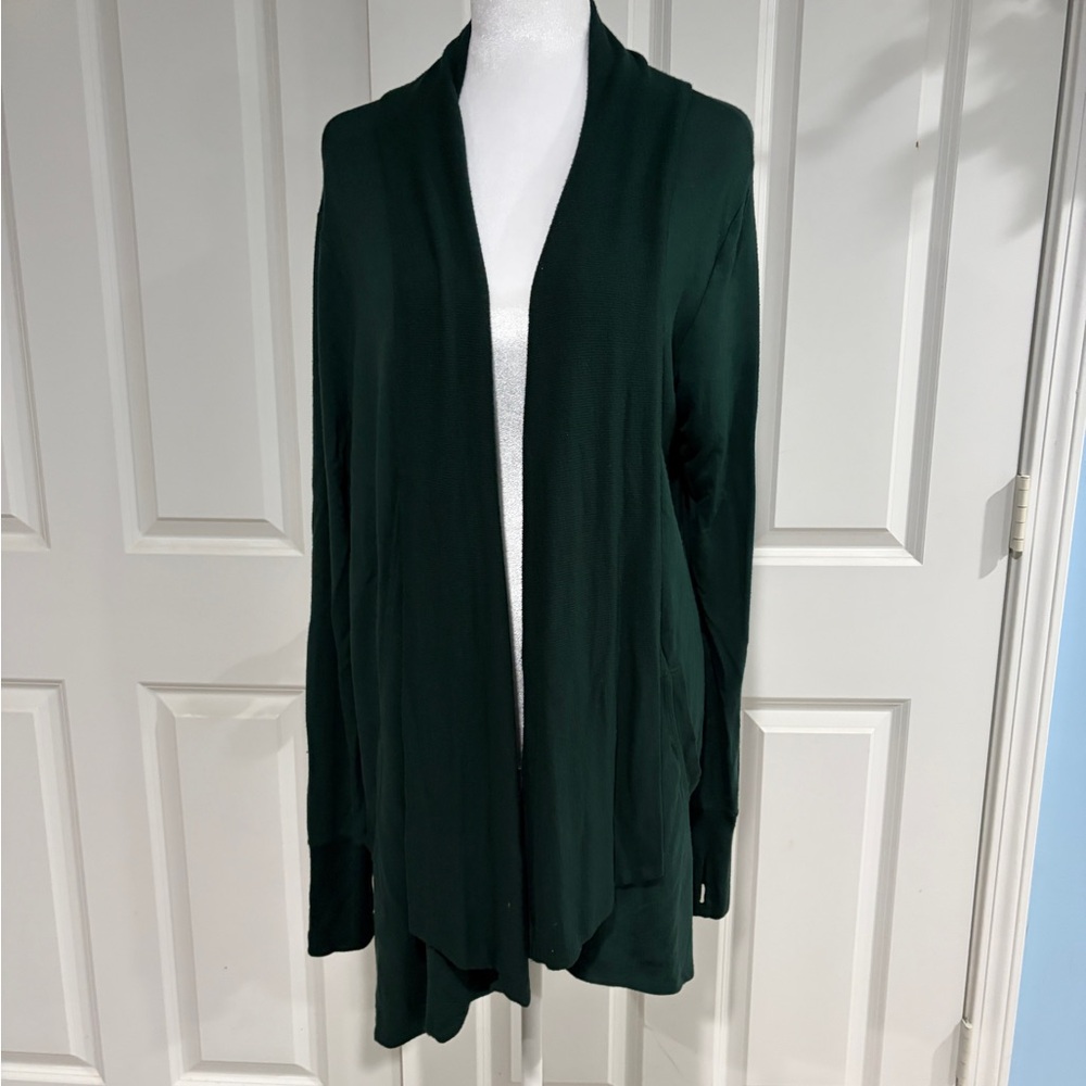 Athleta Forest Green Draped Cardigan